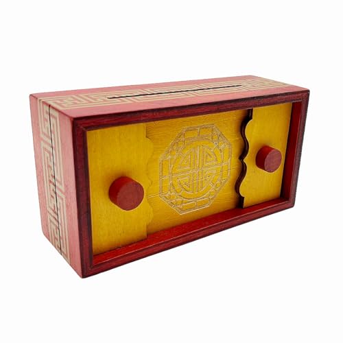 Project Genius Emperor’s Chest Wooden Puzzle Box – Hidden Compartment for Gift Cards and Cash – Brain Teaser for Ages 8+