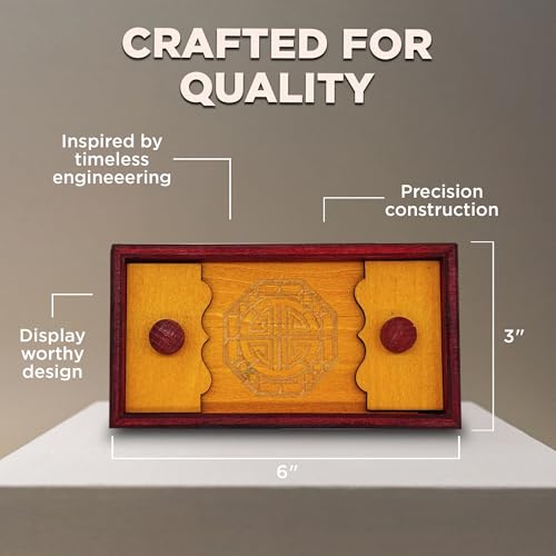 Project Genius Emperor’s Chest Wooden Puzzle Box – Hidden Compartment for Gift Cards and Cash – Brain Teaser for Ages 8+