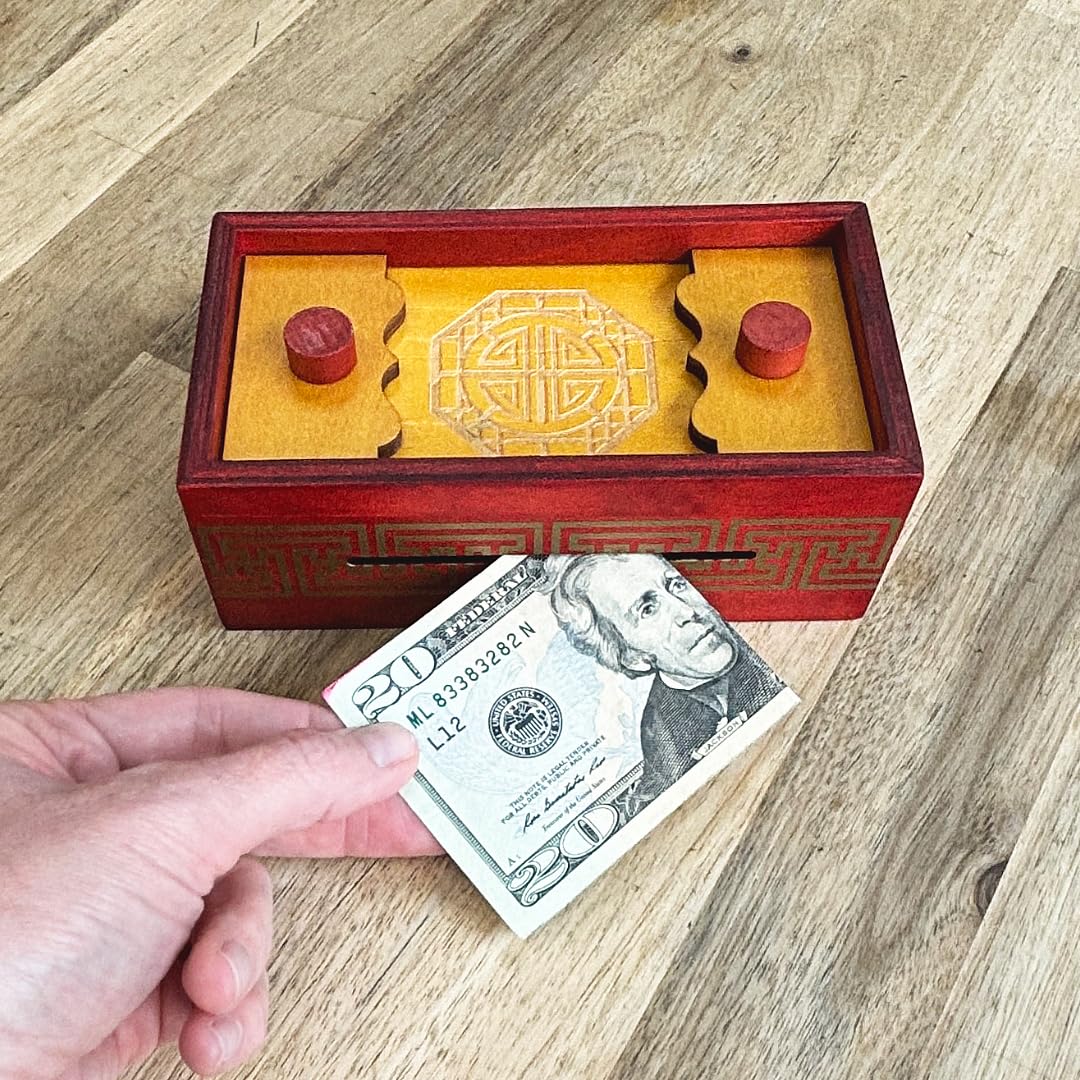 Project Genius Emperor’s Chest Wooden Puzzle Box – Hidden Compartment for Gift Cards and Cash – Brain Teaser for Ages 8+