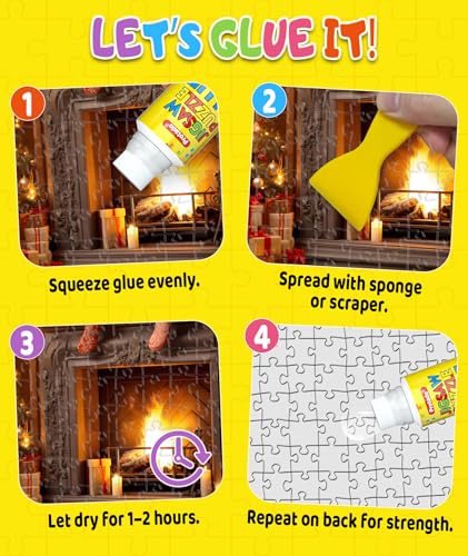 Protado 200ml Puzzle Glue x2 – Clear Quick-Dry Sealer with Sponge & Scraper for 1000-5000 Piece Puzzles