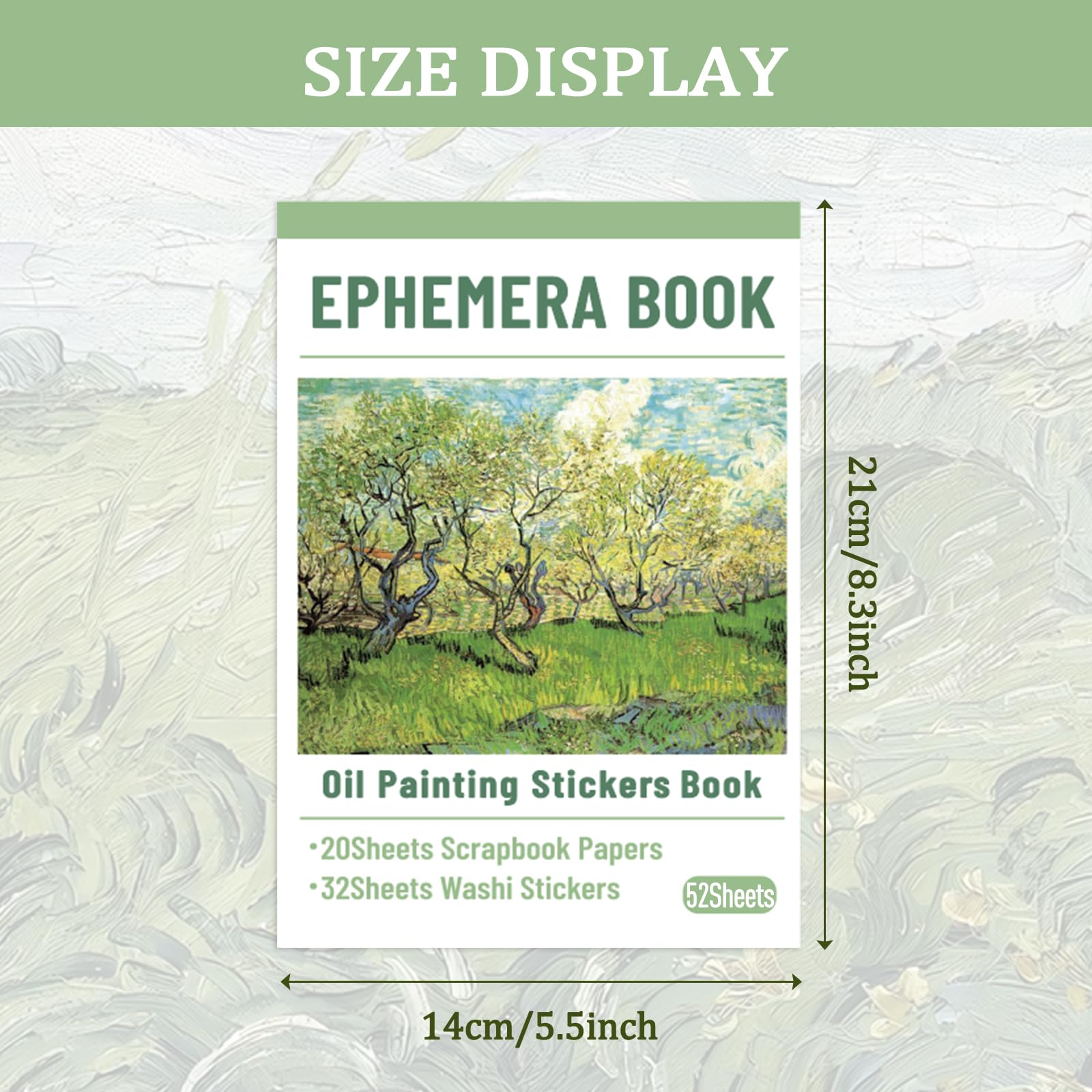 PRSTINCOL Oil Painting Sticker Book: 52 Sheets, 500+ Vintage Scrapbook Stickers for Adults & Teens