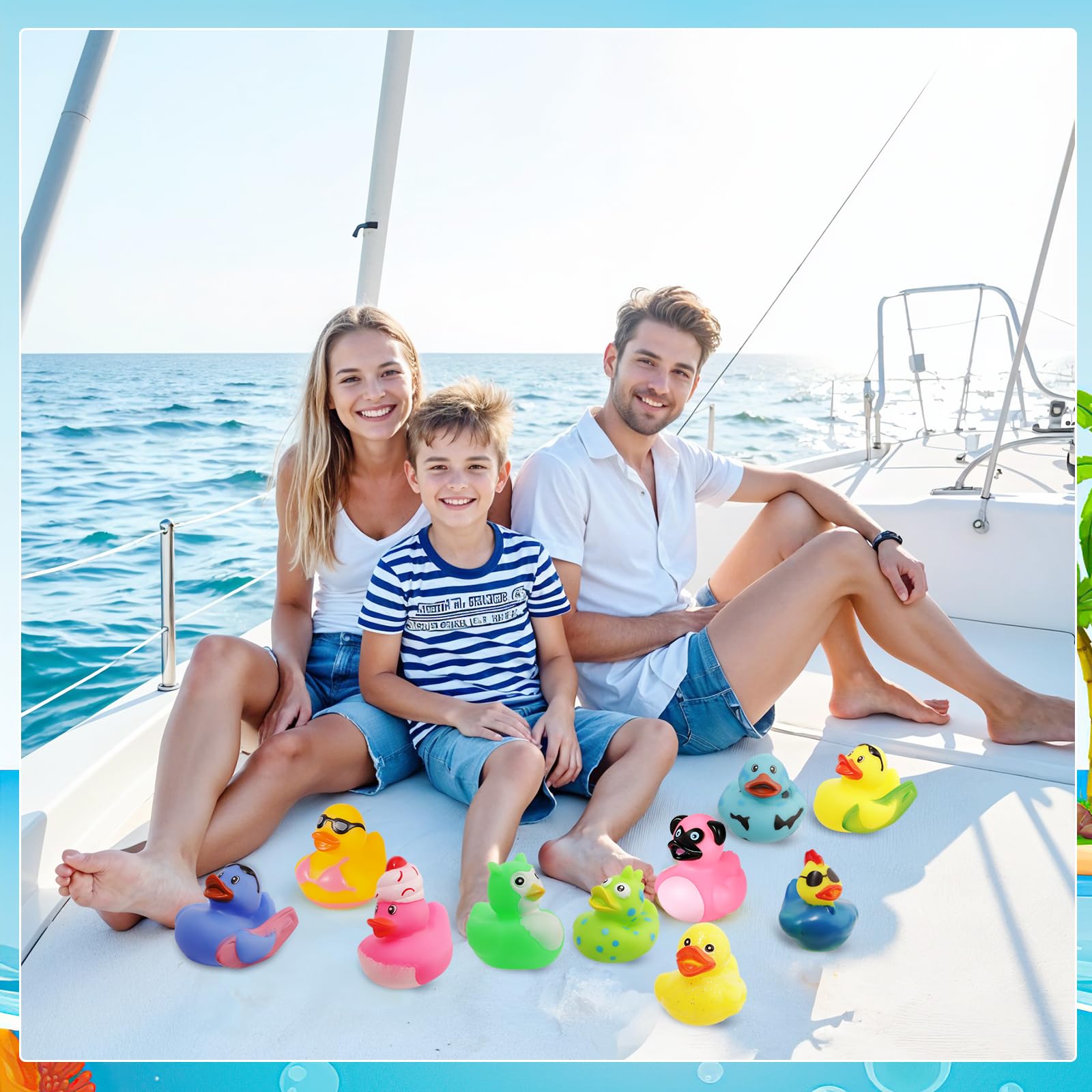 Prudiut Cruise Duck Hiding Game Kit – 12 Ducks, 15 Tags & 20 Bands