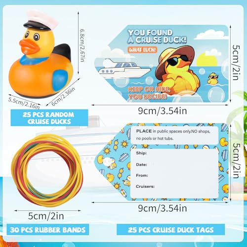 Prudiut Cruise Duck Hiding Game Kit – 12 Ducks, 15 Tags & 20 Bands