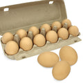 Pseutio 12 Brown Wooden Eggs – Realistic 2.4-Inch Faux Eggs for DIY Crafts, Easter Decorations, and Hen Training