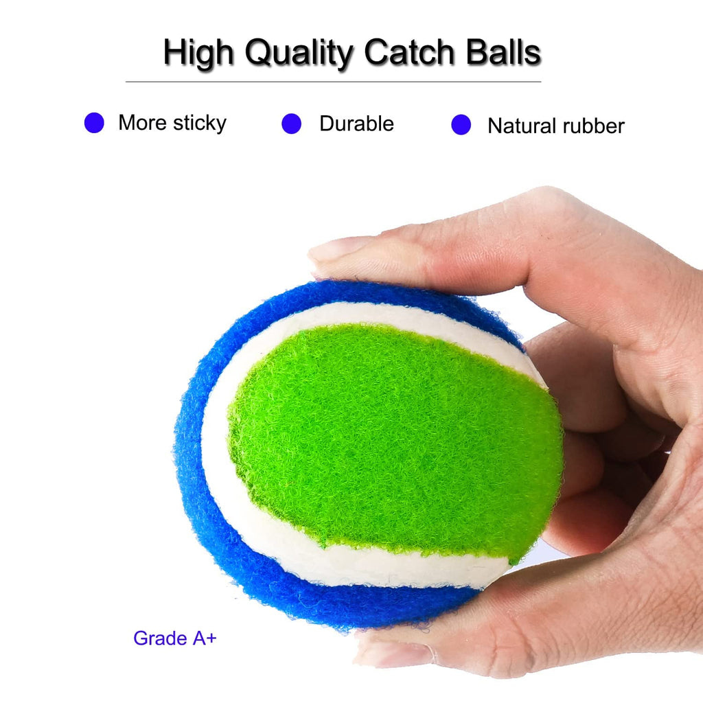 PULEEBO Upgraded Catch Ball Game - 8-Inch Toss and Catch Sticky Balls Set for Kids & Adults - Outdoor Beach Backyard Lawn Toy