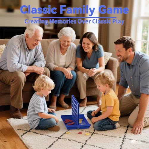 Pup Go Big Size 4 in a Row Game for Kids Ages 3+ | Foldable Tabletop Board Game with 6 Spare Discs | Indoor & Outdoor Family Fun