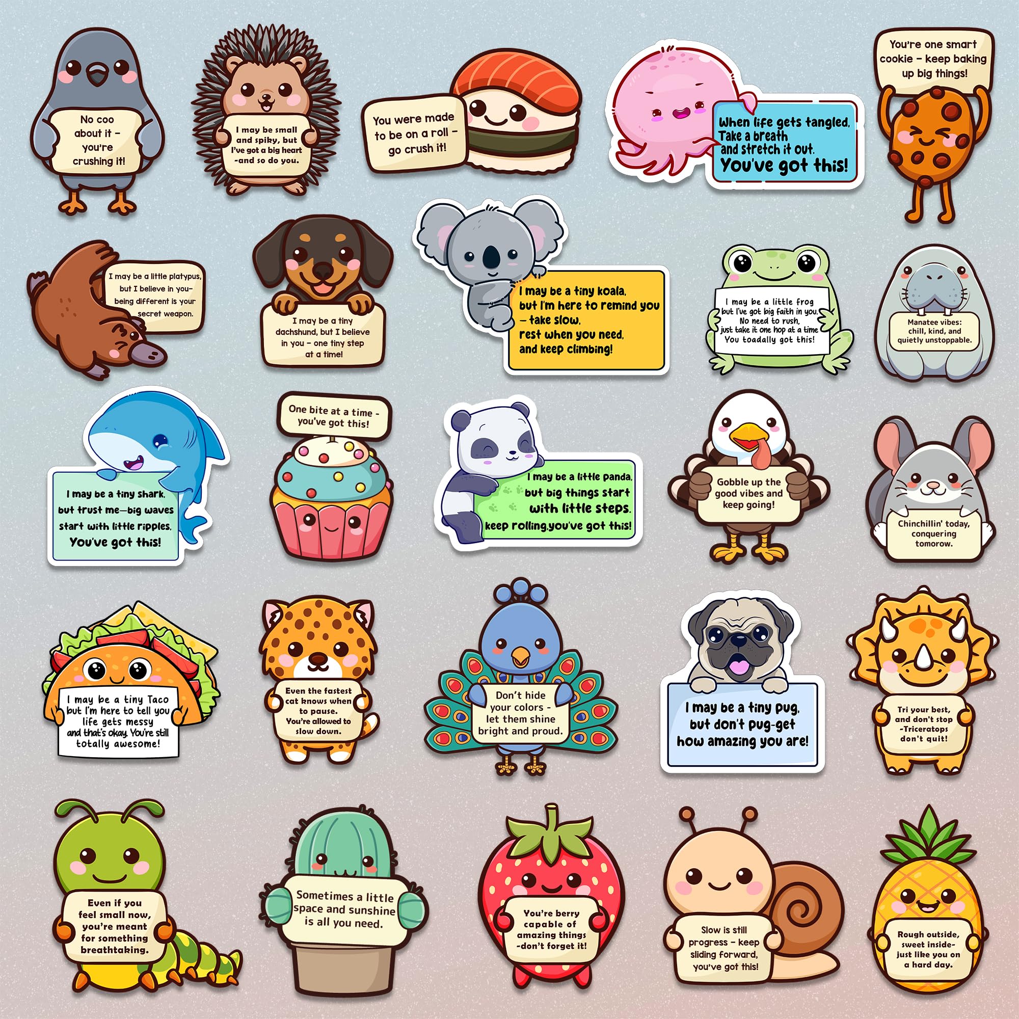 Puraesla 100-Pack Emotional Support Animal Stickers – Affirmation Vinyl Decals for Water Bottles, Laptops, Phones