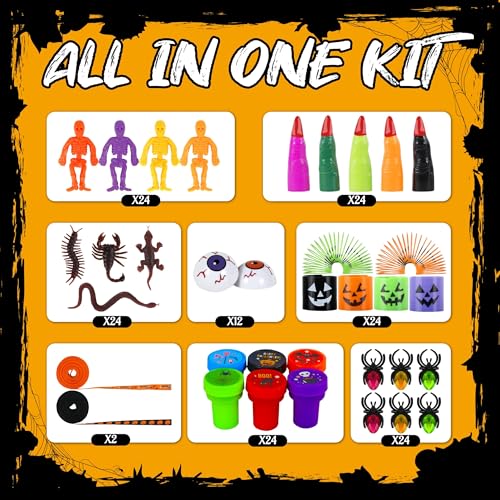 PURPERCAT 24-Piece Halloween Party Favors Set – Non-Candy Goodie Bag Stuffers for Kids