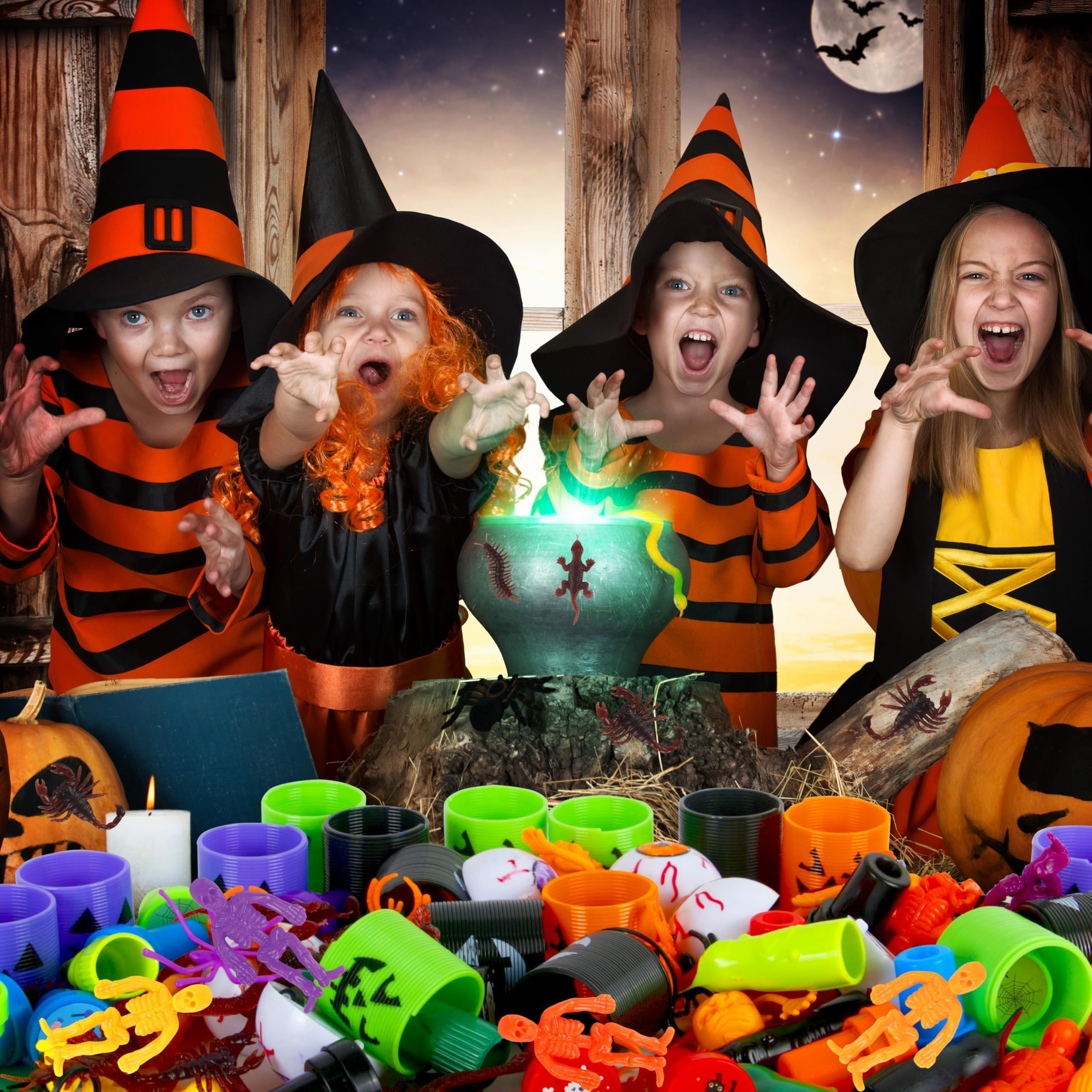 PURPERCAT 24-Piece Halloween Party Favors Set – Non-Candy Goodie Bag Stuffers for Kids