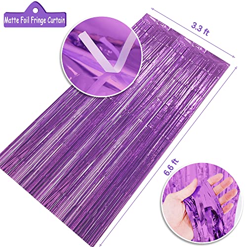 Purple and White Birthday Decorations Set – 61 Pieces with Butterflies, Banner, Pom Poms & Balloons for Women Girls Kids