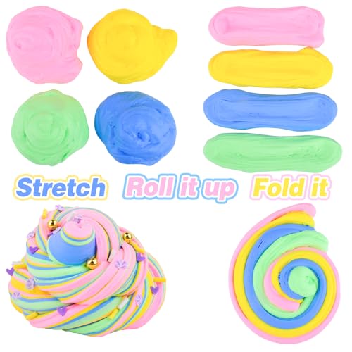 Purple Axolotl Butter Slime Kit – 300ml Scented Non-Sticky Slime with Charm & Stickers