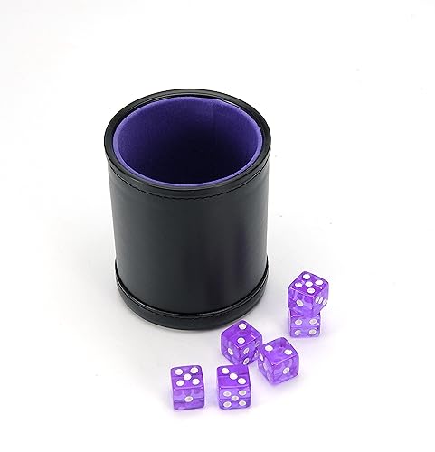 Purple Dice Shaker Cup with 6 Matching Translucent Dice – Harbor Loot