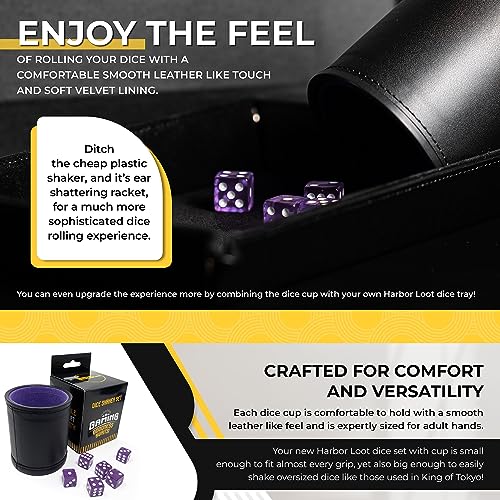 Purple Dice Shaker Cup with 6 Matching Translucent Dice – Harbor Loot