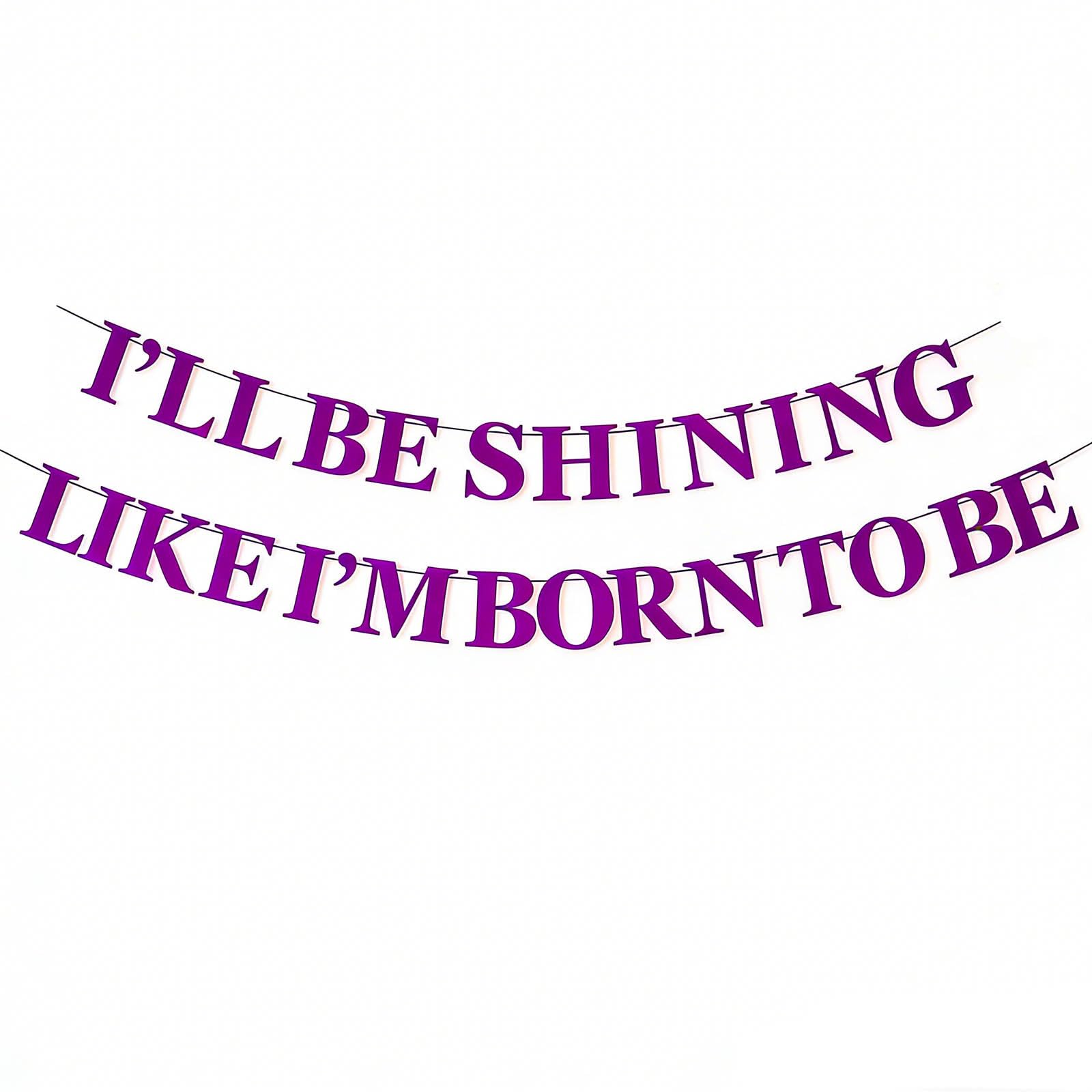 Purple Glitter Banner with Empowering Quote – CHOOSE-IT Party Decor