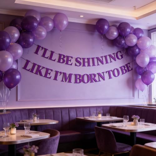 Purple Glitter Banner with Empowering Quote – CHOOSE-IT Party Decor