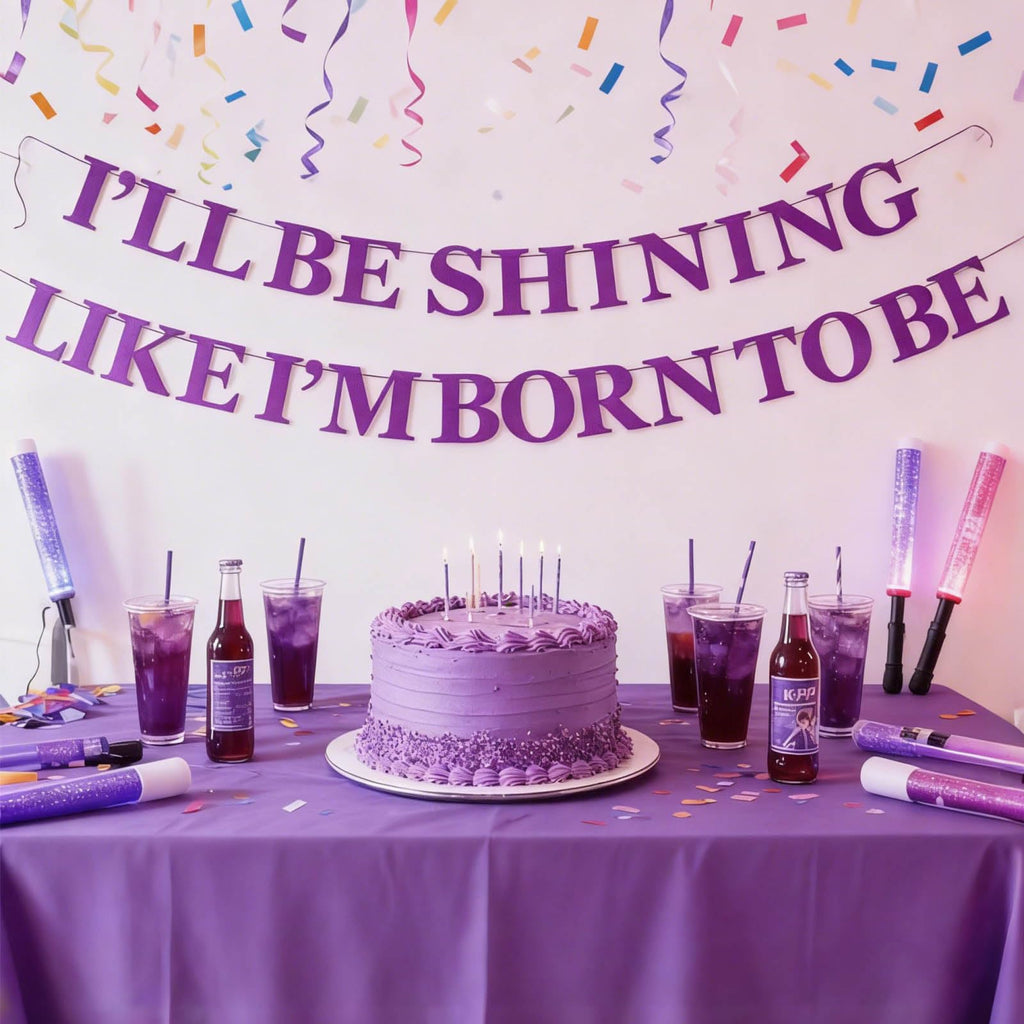 Purple Glitter Banner with Empowering Quote – CHOOSE-IT Party Decor