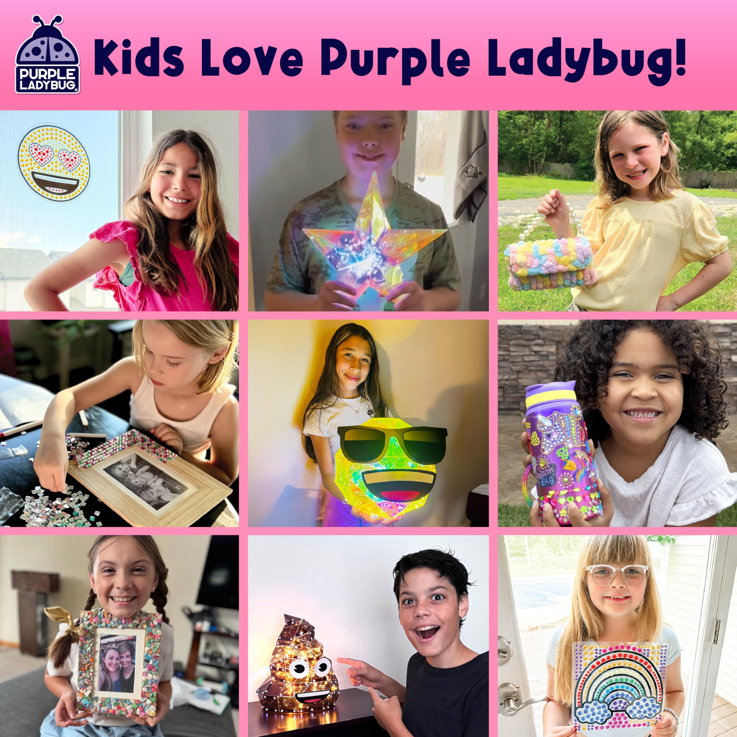 PURPLE LADYBUG DIY Unicorn Headbands Kit – 6 Craftable Hair Accessories with 29 Charms, Gift for Girls Ages 6+