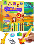 PURPLE LADYBUG My BeadStories Animal World - DIY Bead Art Craft Kit for Kids Ages 4-8 (19 Story Pals, 3 Scenes, 6 Pens)