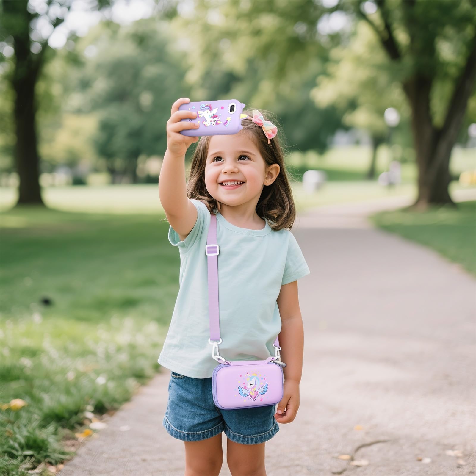 Purple Pony Kids Toy Phone Case - Compatible with KOKODI, Luoba, Yosfeng & More