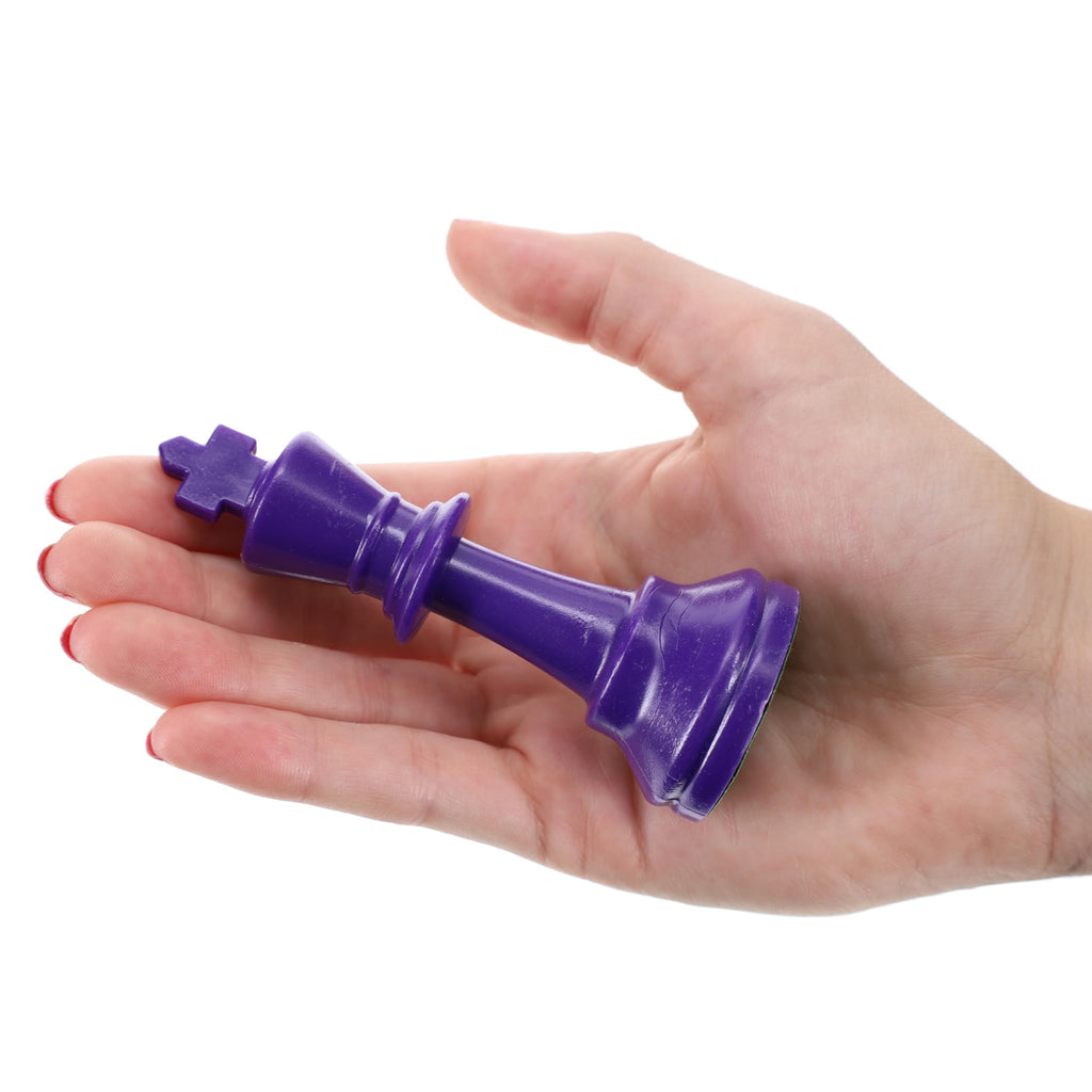Purple WE Games Color Bright Plastic Staunton Tournament Chess Pieces – Half Set with 3.75" King