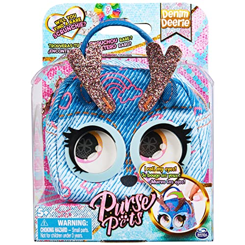 Purse Pets Micros Denim Deerie Mini Purse with Eye Roll Feature for Kids