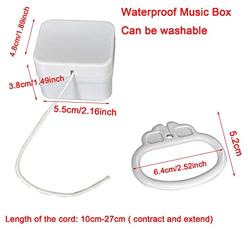 Pursuestar Washable Pull String Music Box – Waterproof Windup Toy with Brahms Lullaby