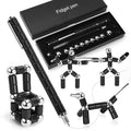 Puxmrko Magnetic Fidget Pen - 3 Pen Cores, 13 Rings, Shape-Shifting Stress Relief Toy Gift for Teens Adults (Black)