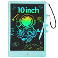 PYTTUR 10 Inch LCD Writing Tablet for Kids - Colorful Toddler Doodle Board, Reusable Drawing Pad Educational Toy (Blue)