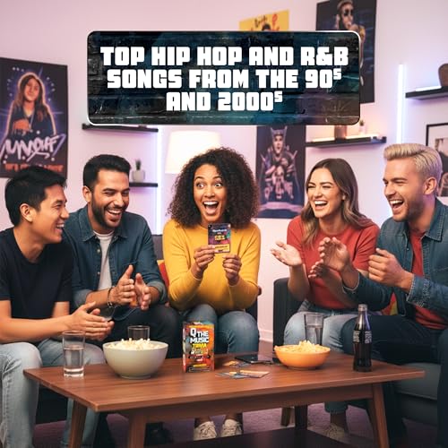 Q The Music Hip Hop & R&B Edition – 90s & 2000s Music Trivia Card Game for Adults and Families
