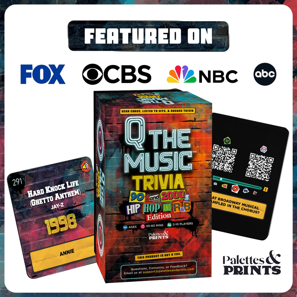 Q The Music Hip Hop & R&B Edition – 90s & 2000s Music Trivia Card Game for Adults and Families