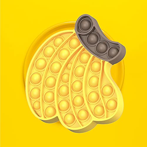 QETRABONE Silicone Fidget Toy Set – Banana, Avocado, Watermelon Bubble Pop Stress Relief Toys for Adults