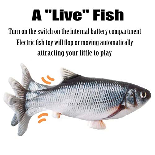 QIAONIUNIU Interactive Electric Plush Fish Toy – USB Rechargeable, Realistic Moving Fish