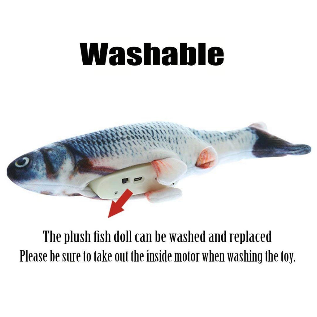 QIAONIUNIU Interactive Electric Plush Fish Toy – USB Rechargeable, Realistic Moving Fish