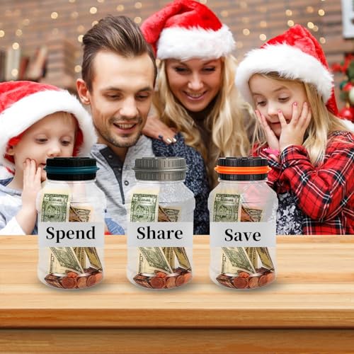 Qiekaka Coin Bank with LCD Counter for US Coins – Black Orange Piggy Bank for Kids and Adults