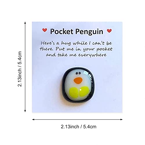Qitiieli Mini Pocket Penguin Hug Set – 5-Pack Resin Stress Relief Toy with Encouragement Cards
