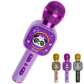 Qnxoat r Kids Karaoke Microphone - Portable Bluetooth Speaker with LED, TWS Duet, Voice Changer