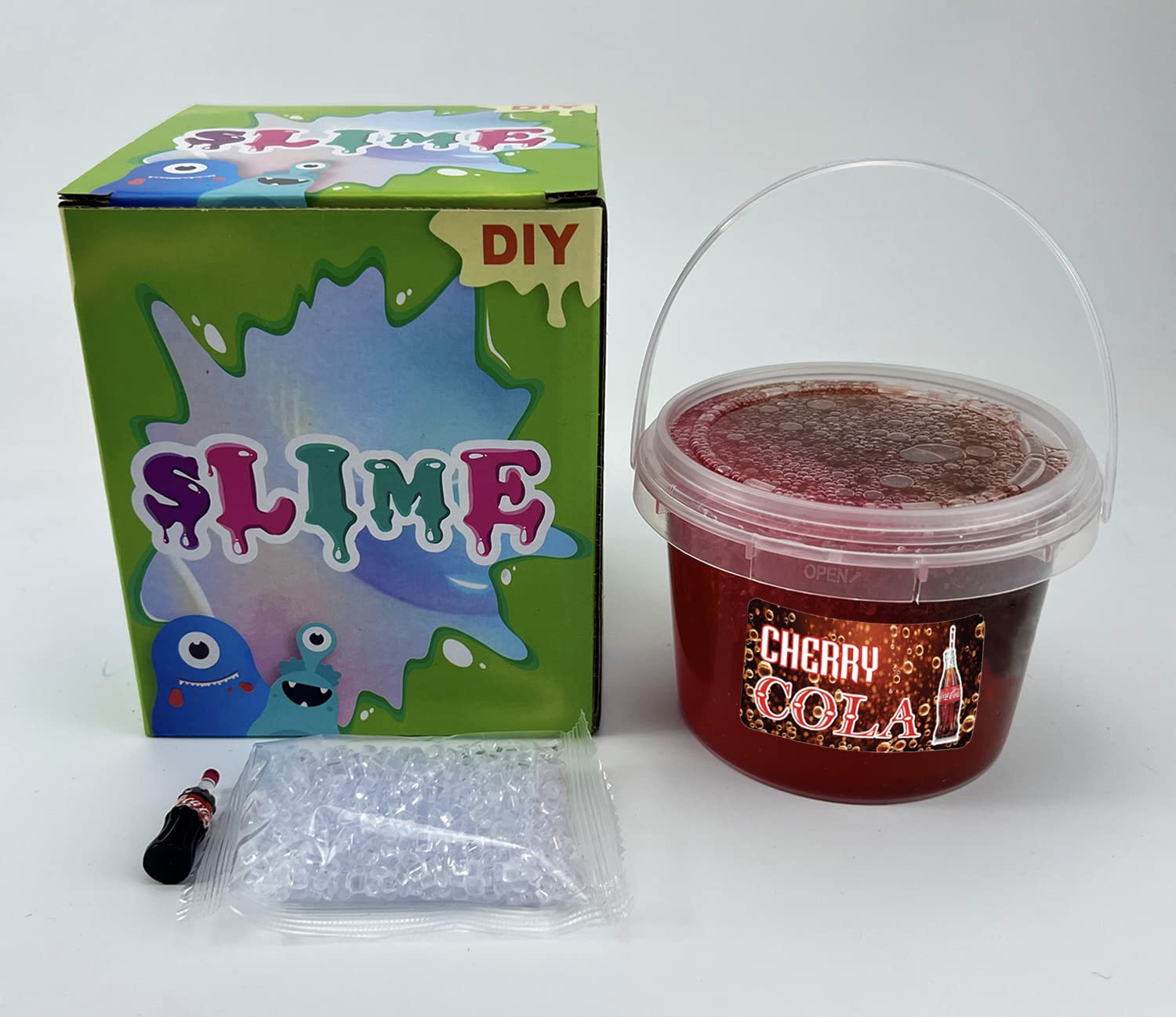 QOFRJTU Crunchy Fishbowl Bead Slime - Sugar Blitz DIY Kit for Kids, Stress Relief Toy, Party Favor, Christmas Stocking Stuffer (6+)