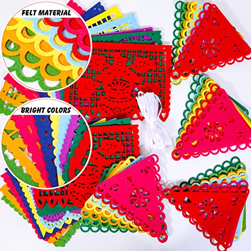 Qpout 4-Pack Felt Mexican Party Banners – Dia de los Muertos & Fiesta Decor