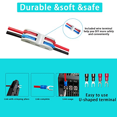 QSDXNYDC Power Wheel Battery Adapter for Makita 18V LXT Batteries with Fuse & Switch, 14 AWG Wire for DIY Toys, Robotics, RC Car & Truck