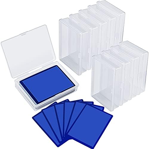 Queekay 10-Pack Clear Plastic Playing Card Cases – Durable Storage Boxes for Standard Cards, 3.8x2.7x0.8 Inch