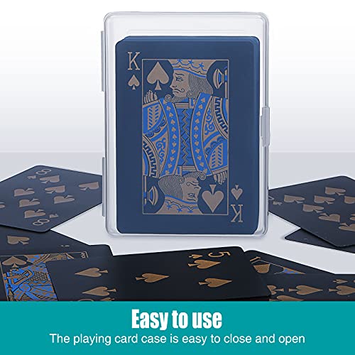 Queekay 10-Pack Clear Plastic Playing Card Cases – Durable Storage Boxes for Standard Cards, 3.8x2.7x0.8 Inch