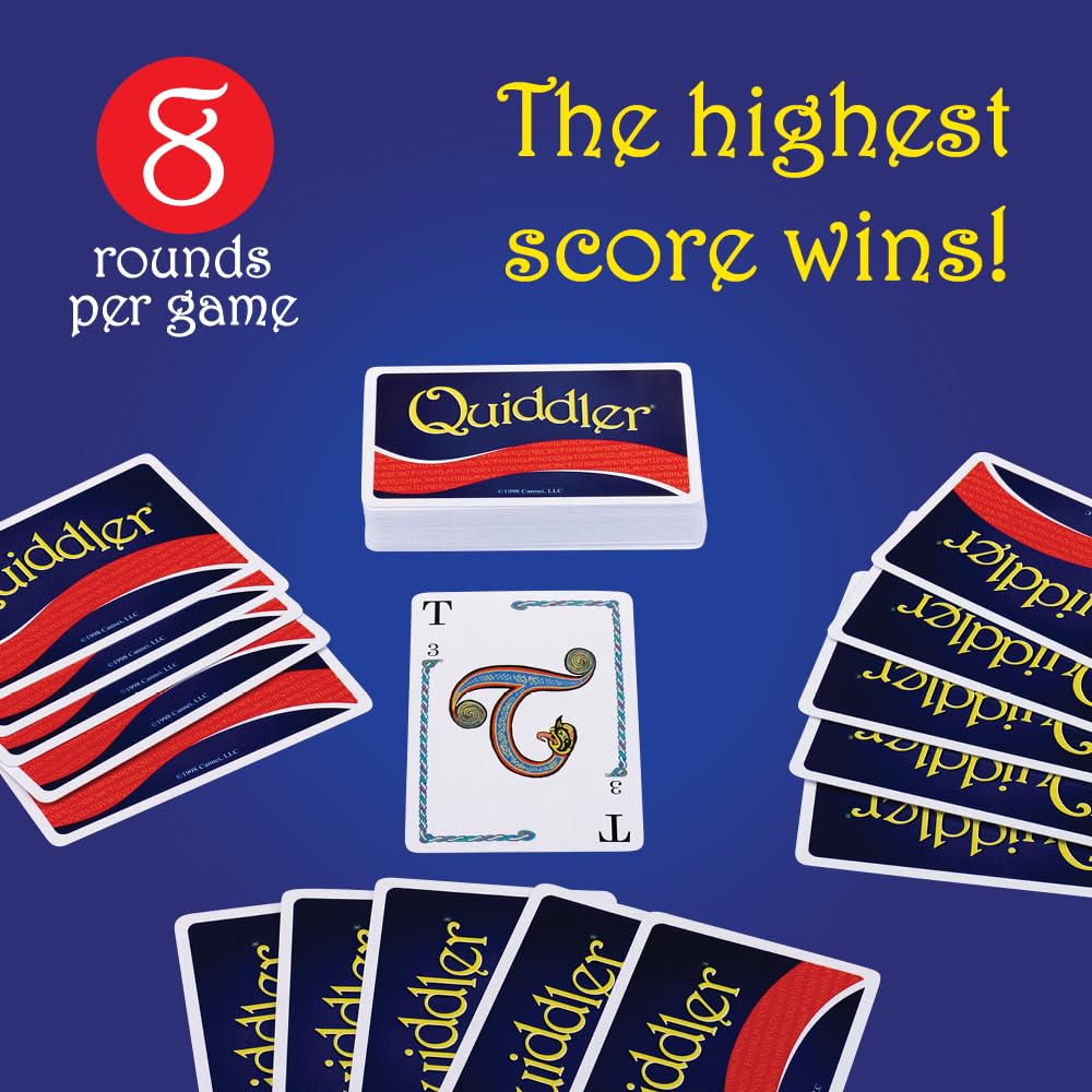 Quiddler Word Card Game – Educational Family Game for Kids and Adults, Ages 8+