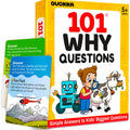 QUOKKA 101 WHY Card Games for Kids Ages 4-8 – Flash Cards with Simple Explanations & Fun Facts – Educational Games About Science, Nature, Space, Body Topics – Family and Classroom Activity