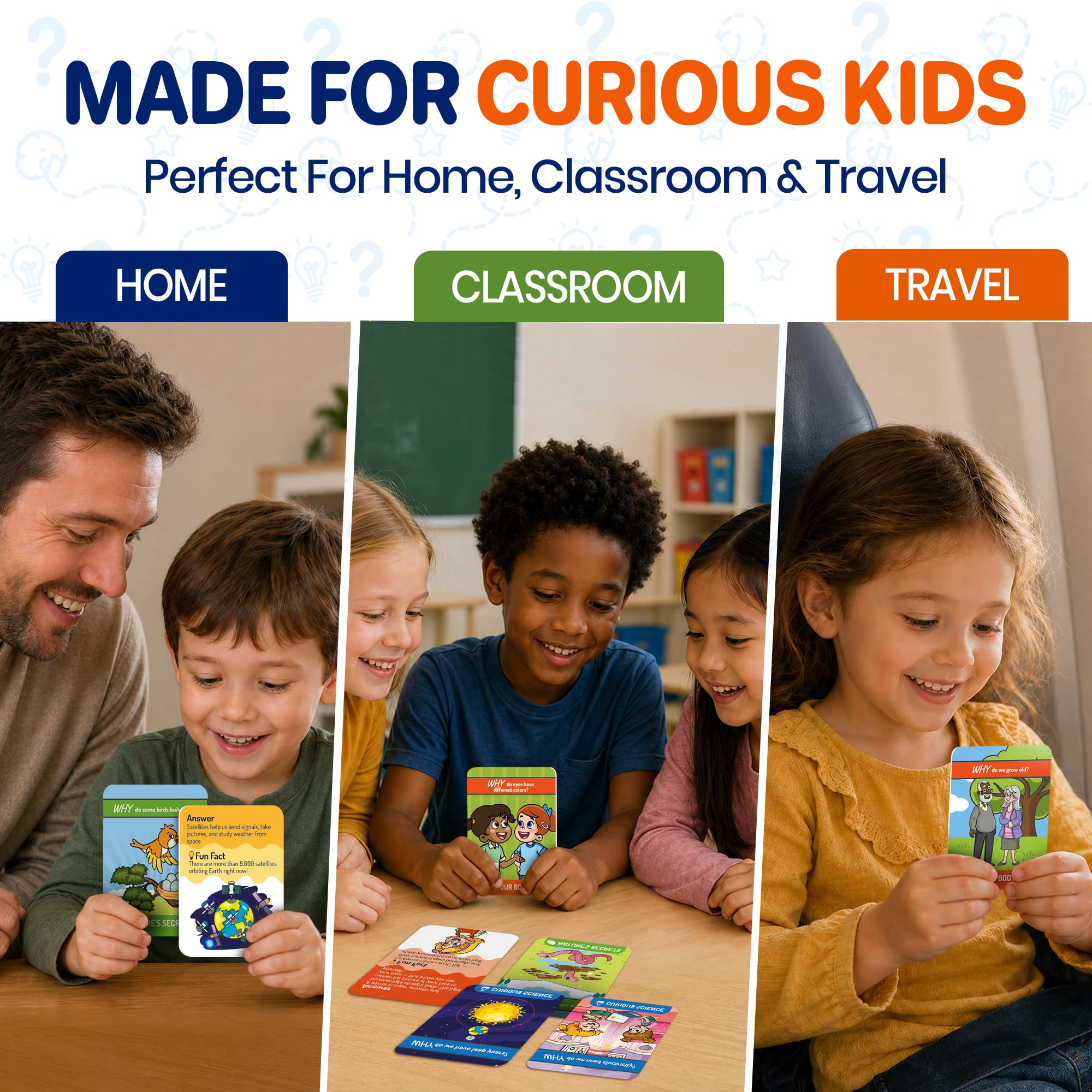 QUOKKA 101 WHY Card Games for Kids Ages 4-8 – Flash Cards with Simple Explanations & Fun Facts – Educational Games About Science, Nature, Space, Body Topics – Family and Classroom Activity