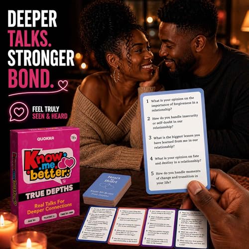 QUOKKA Conversation Cards for Couples - 500 Deep Questions for Date Night or Wedding Gift