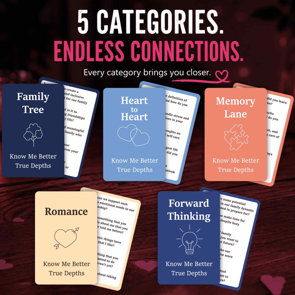 QUOKKA Conversation Cards for Couples - 500 Deep Questions for Date Night or Wedding Gift