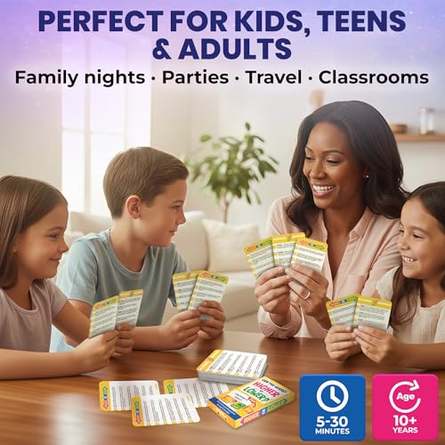 QUOKKA Higher or Lower Trivia Card Game – 500+ Questions for Family Game Night