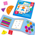 QUOKKA Magnetic Fractions Learning Set – 110 Magnets, 12 Task Pages, Marker – Math Games for Kids Ages 6-10, Homeschool & Travel