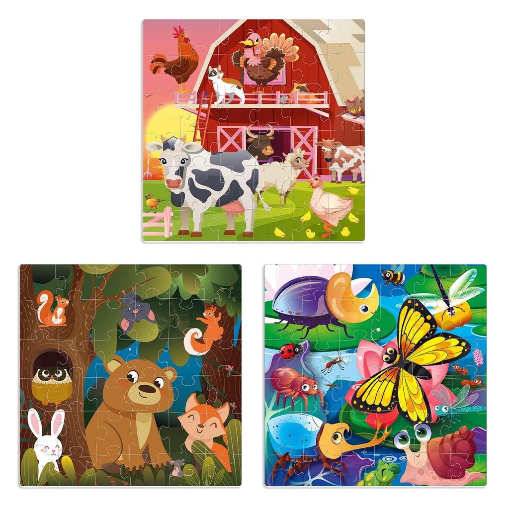 QUOKKA Magnetic Puzzle Book for Toddlers – 36 Piece Animal Puzzles for Travel – Ages 2-6