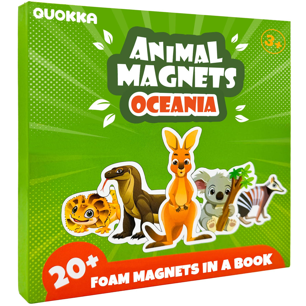 QUOKKA Travel Magnetic Puzzle Book – 20+ Animal Magnets, Extra-Long Play Scene, Perfect for Car & Plane Activities (Ages 1-5)